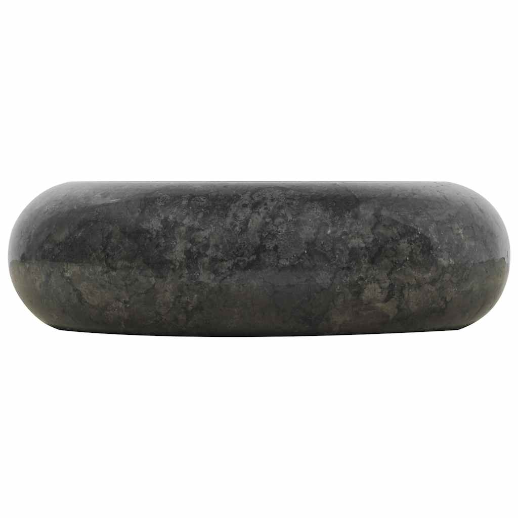 vidaXL Umywalka, 40 x 12 cm, marmurowa, czarna