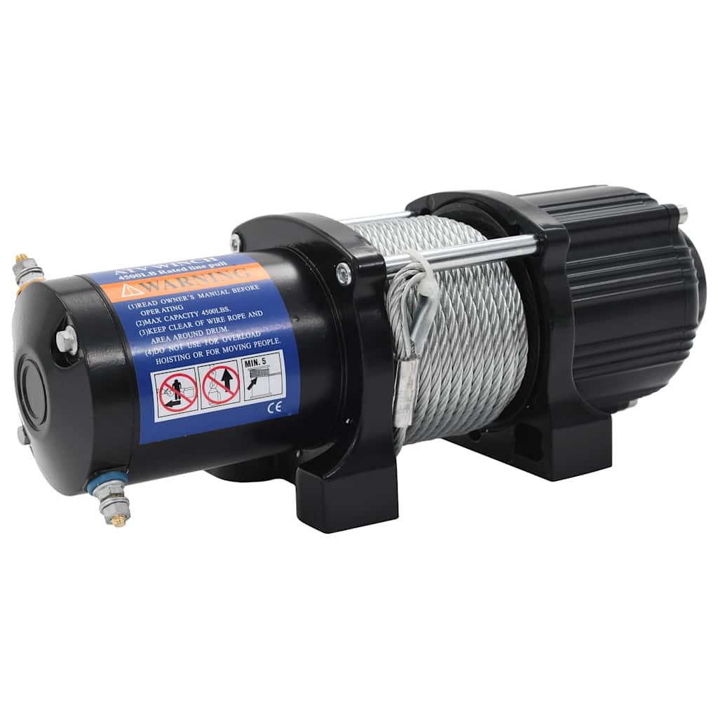 vidaXL Wciągarka elektryczna, 12 V, 4500 lb, 2040 kg, z pilotem