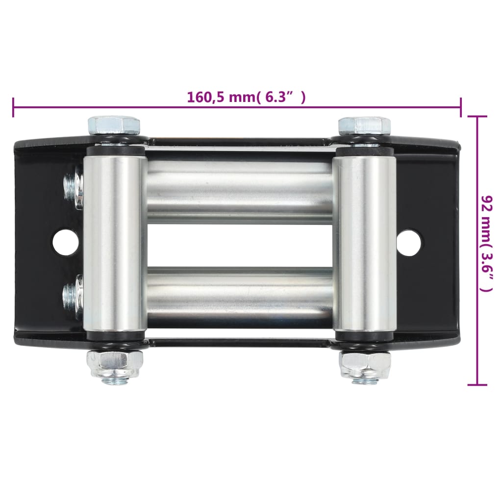 vidaXL 4-kierunkowa prowadnica liny, stal, 3500-4500 lb
