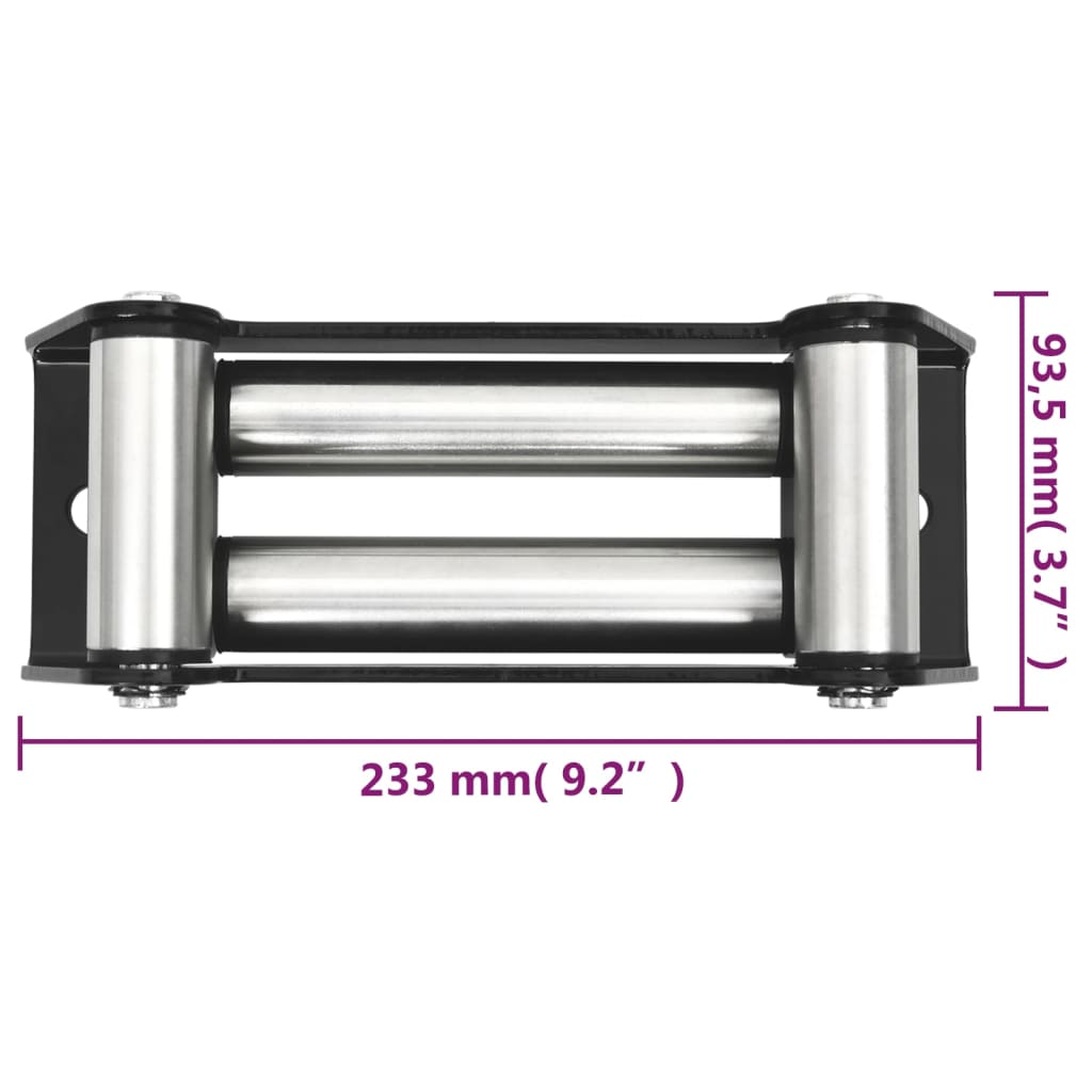 vidaXL 4-kierunkowa prowadnica liny, stal, 5000-6000 lb