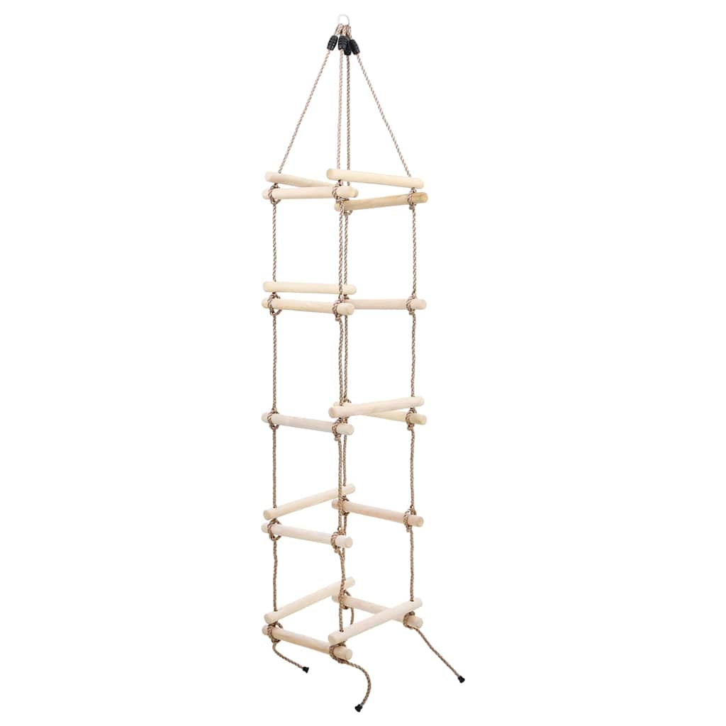 vidaXL Drabinka sznurowa dla dzieci, 200 cm, drewniana