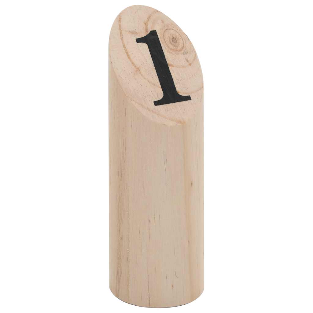 vidaXL Gra plenerowa Kubb numeryczny, wykonana z drewna