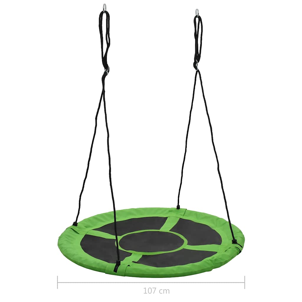 vidaXL Huśtawka 110 cm, 100 kg, zielona