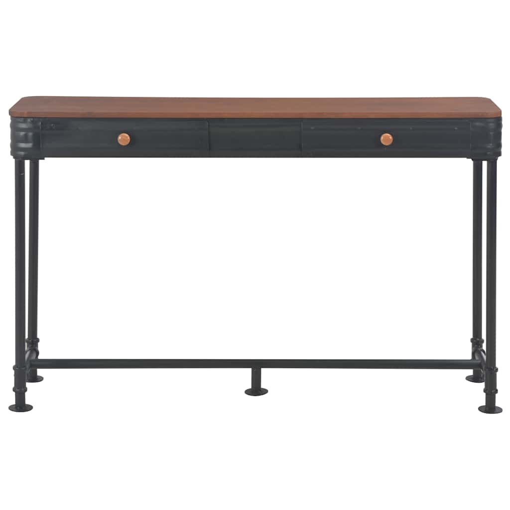 vidaXL Stolik konsola z 2 szufladami, 120x30x75 cm, drewno jodłowe