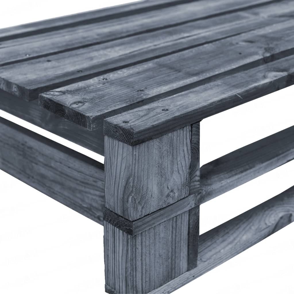 vidaXL Ogrodowa sofa z palet, z szarymi poduszkami, sosna