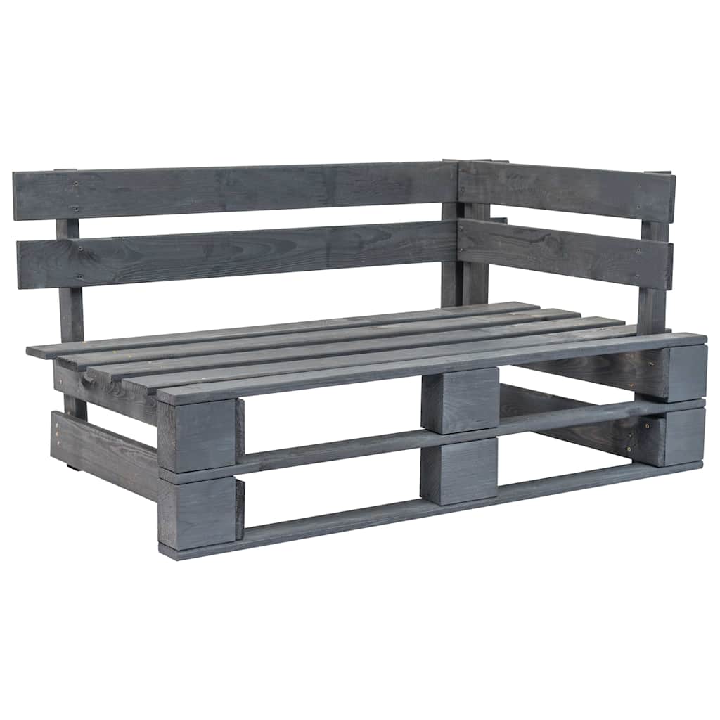vidaXL Ogrodowa sofa z palet, z czerwonymi poduszkami, sosna