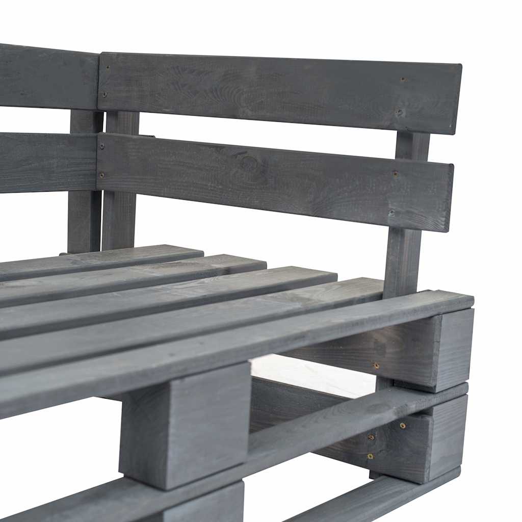 vidaXL Ogrodowa sofa z palet, z czerwonymi poduszkami, sosna