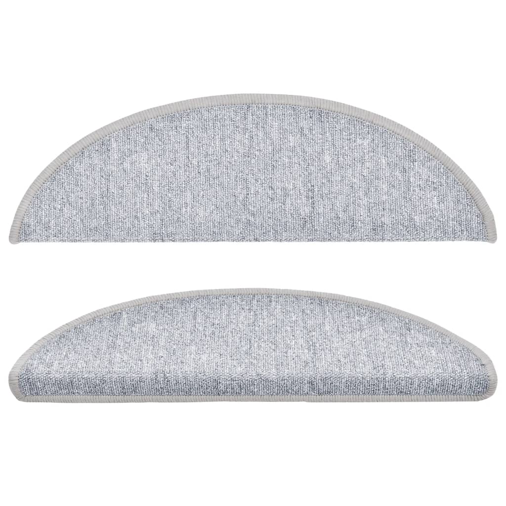 vidaXL Nakładki na schody, 15 szt., 56 x 17 x 3 cm, jasnoszare