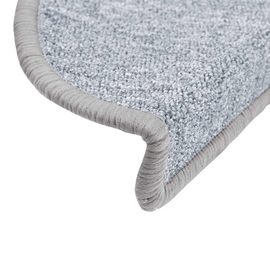 vidaXL Nakładki na schody, 15 szt., 56 x 17 x 3 cm, jasnoszare