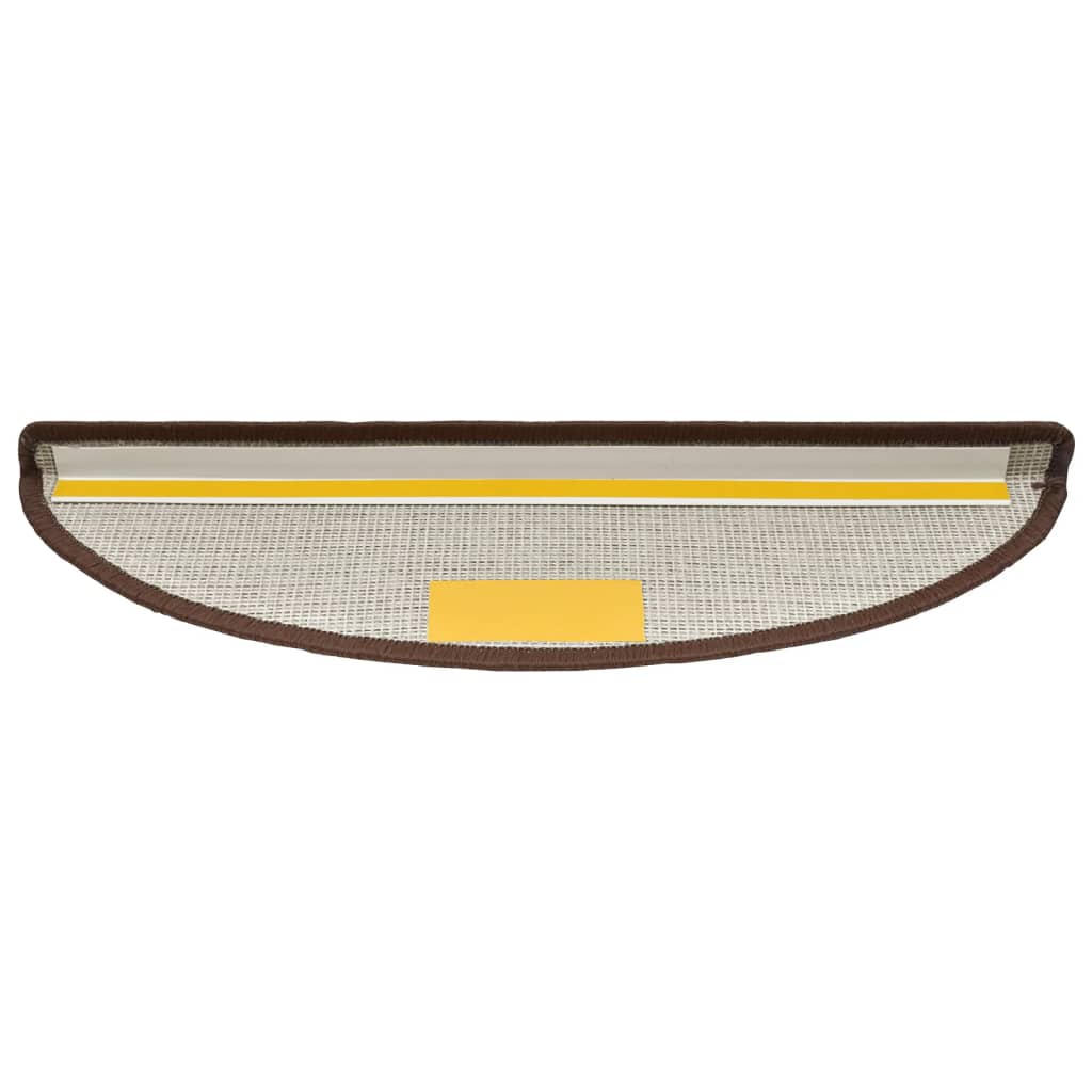 vidaXL Maty na schody 15 szt. 56x17x3 cm Brąz kawowy Półokrągły