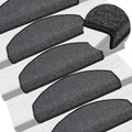 vidaXL Maty na schody 15 szt. 65x24x4 cm Antracytowe półokrągłe duże