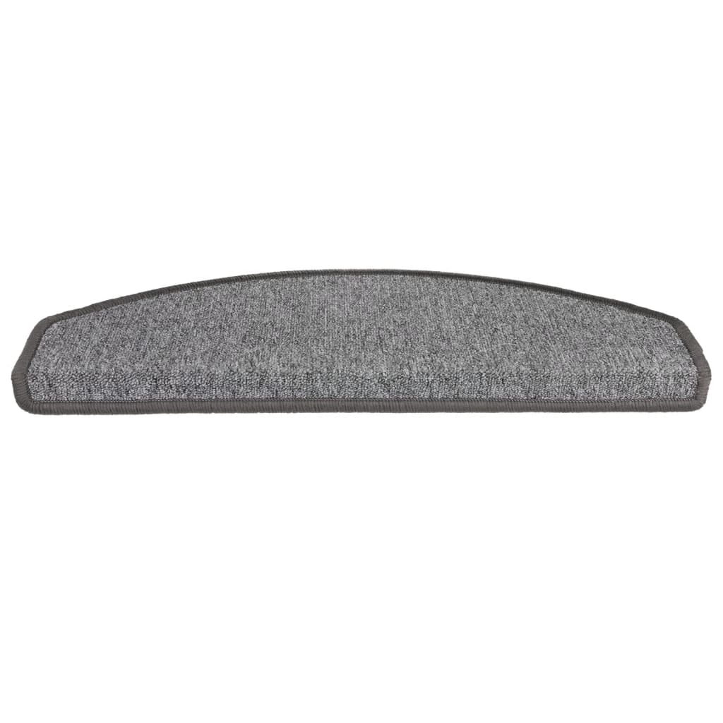vidaXL Maty na schody 15 szt. 65x24x4 cm Ciemnoszare Półokrągłe Duże