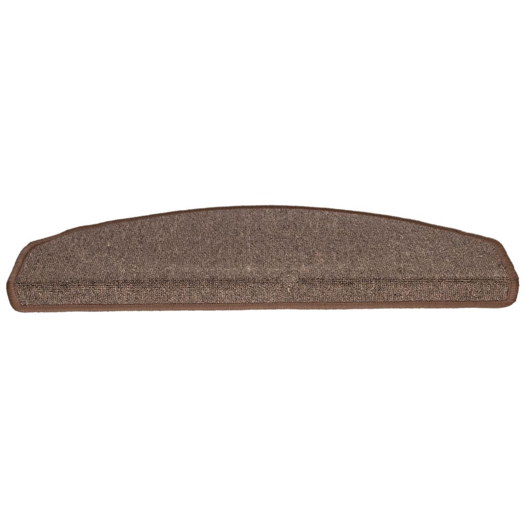 vidaXL Maty na schody 15 szt. 65x24x4 cm Brąz kawowy Półokrągły Duży