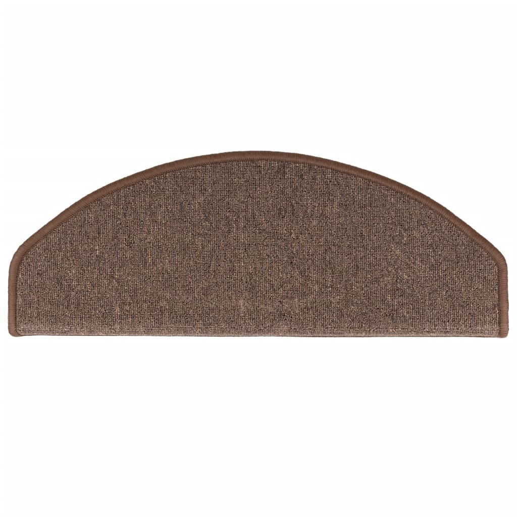 vidaXL Maty na schody 15 szt. 65x24x4 cm Brąz kawowy Półokrągły Duży