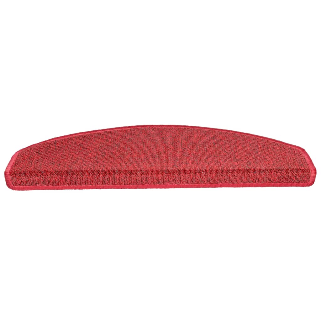 vidaXL Maty na schody 15 szt. 65x24x4 cm Czerwone Półokrągłe Duże