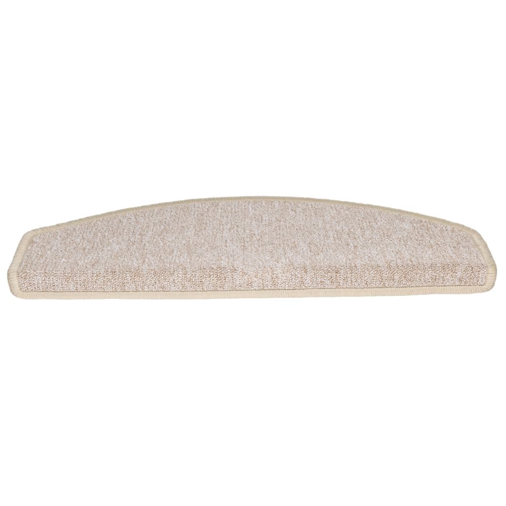 vidaXL Maty na schody 15 szt. 65x24x4 cm Taupe Półokrągłe Duże