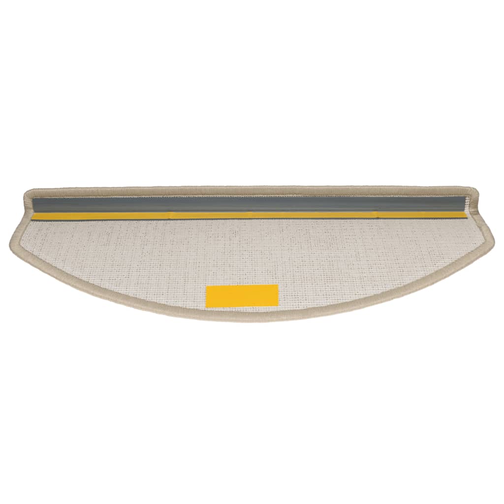 vidaXL Maty na schody 15 szt. 65x24x4 cm Taupe Półokrągłe Duże
