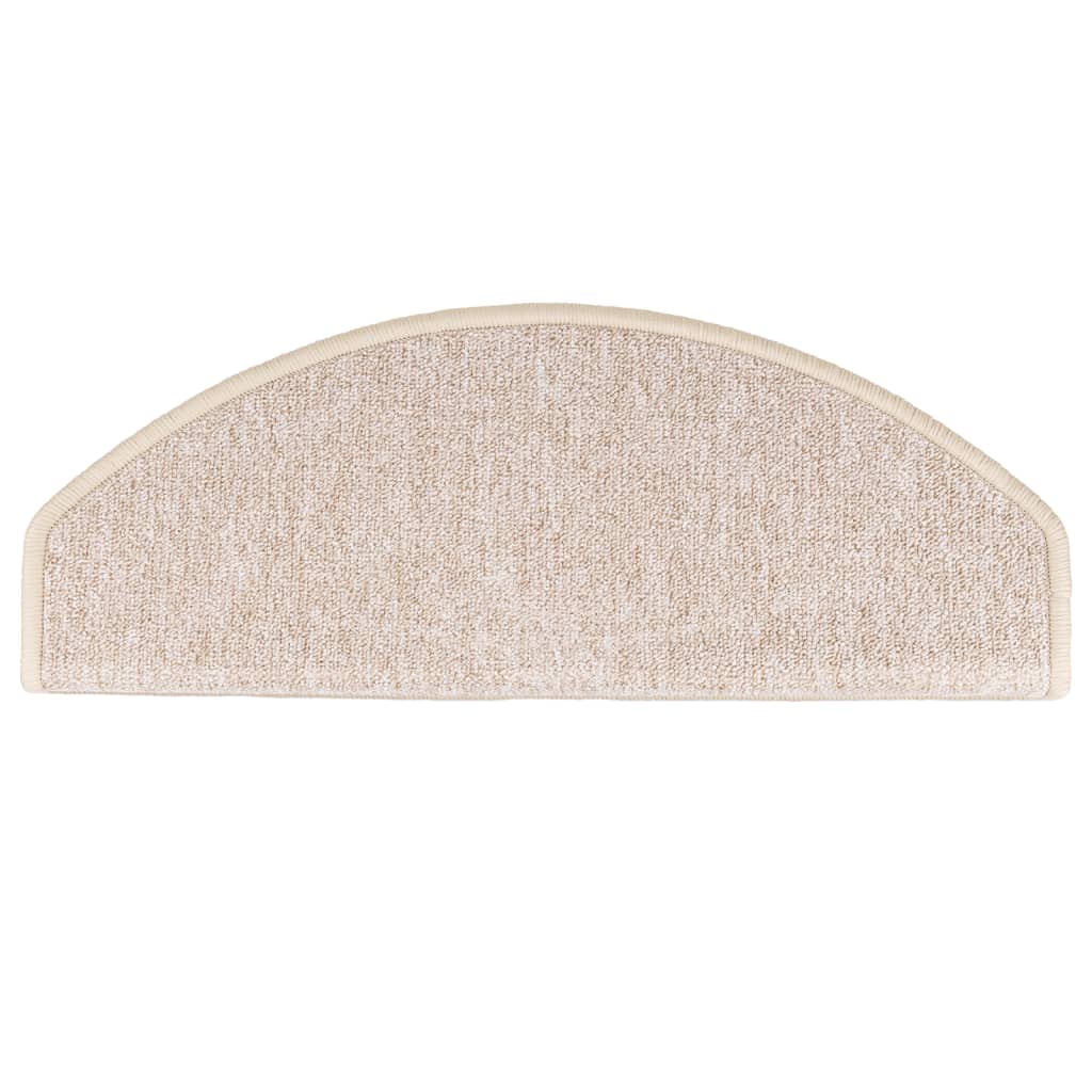 vidaXL Maty na schody 15 szt. 65x24x4 cm Taupe Półokrągłe Duże