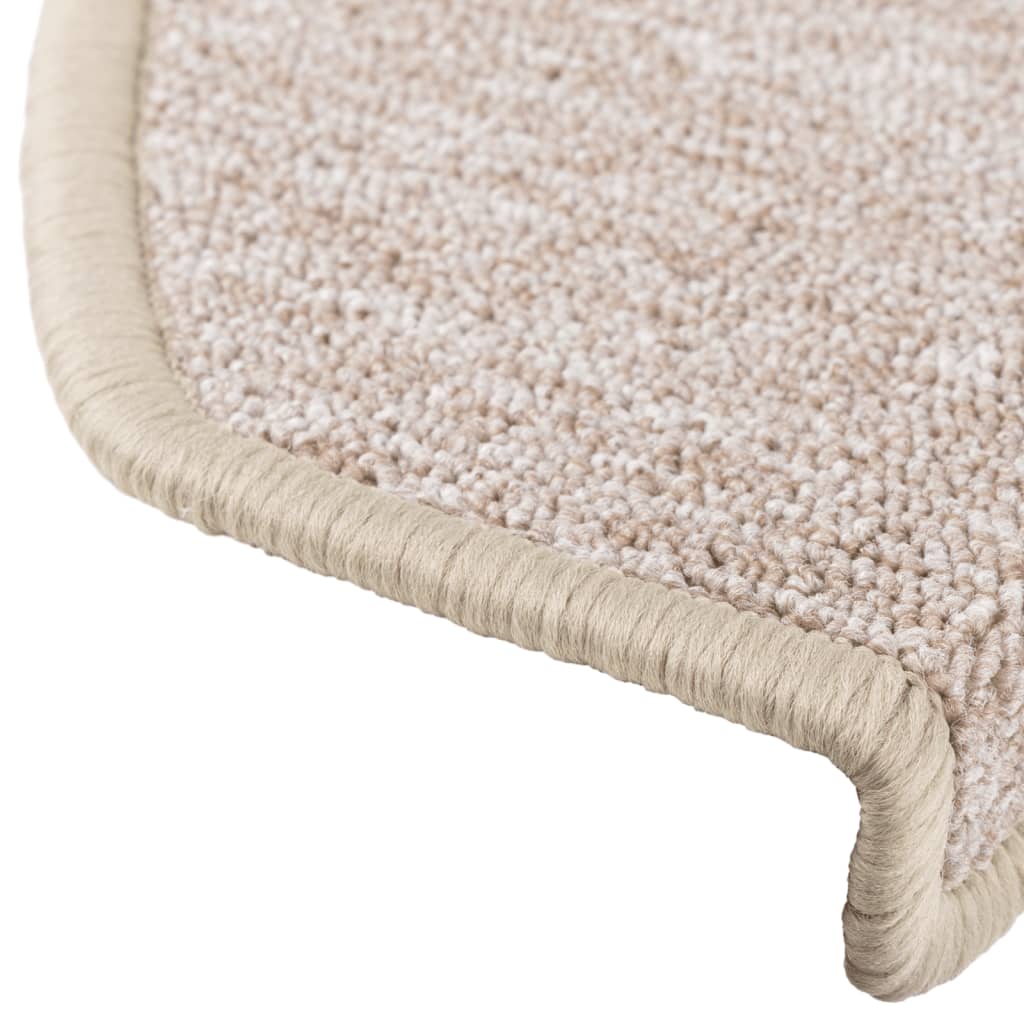 vidaXL Maty na schody 15 szt. 65x24x4 cm Taupe Półokrągłe Duże