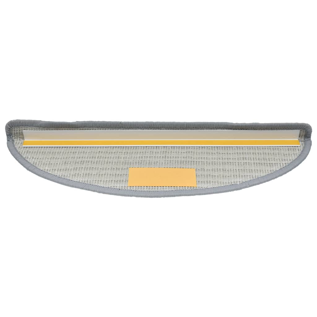 vidaXL Maty na schody 15 szt. 56x17x3 cm Szare półokrągłe