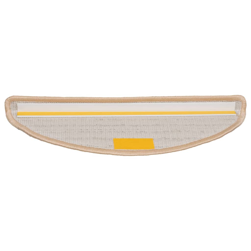 vidaXL Maty na schody 15 szt. 56x17x3 cm Kremowe półokrągłe