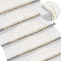 vidaXL Maty na schody 15 szt. 56x17x3 cm Białe półokrągłe