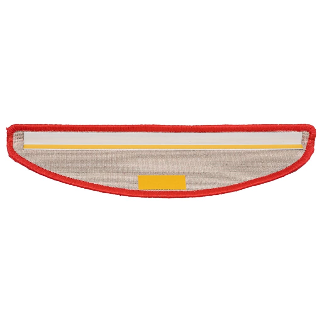 vidaXL Maty na schody 15 szt. 56x17x3 cm Czerwone półokrągłe