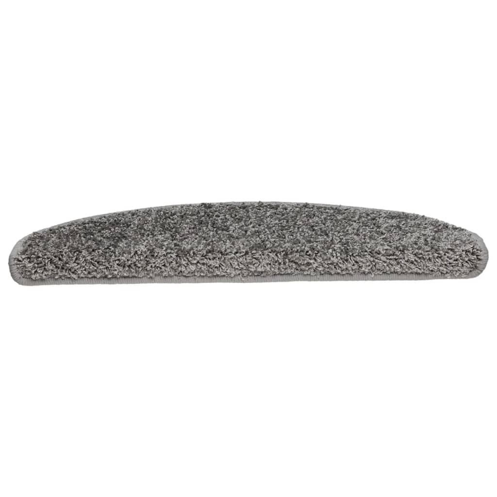 vidaXL Maty na schody 15 szt. 65x21x4 cm Szare półokrągłe duże