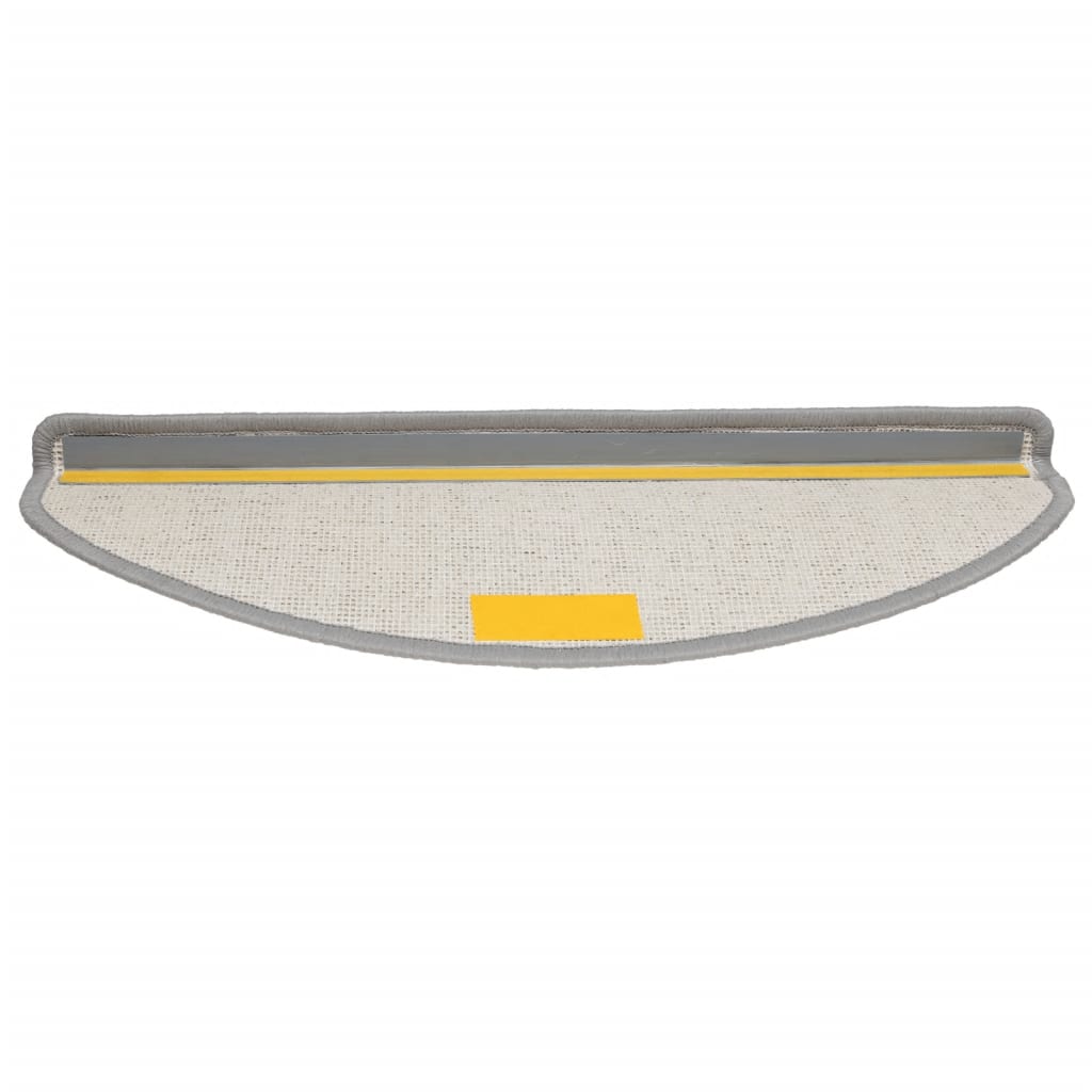 vidaXL Maty na schody 15 szt. 65x21x4 cm Szare półokrągłe duże