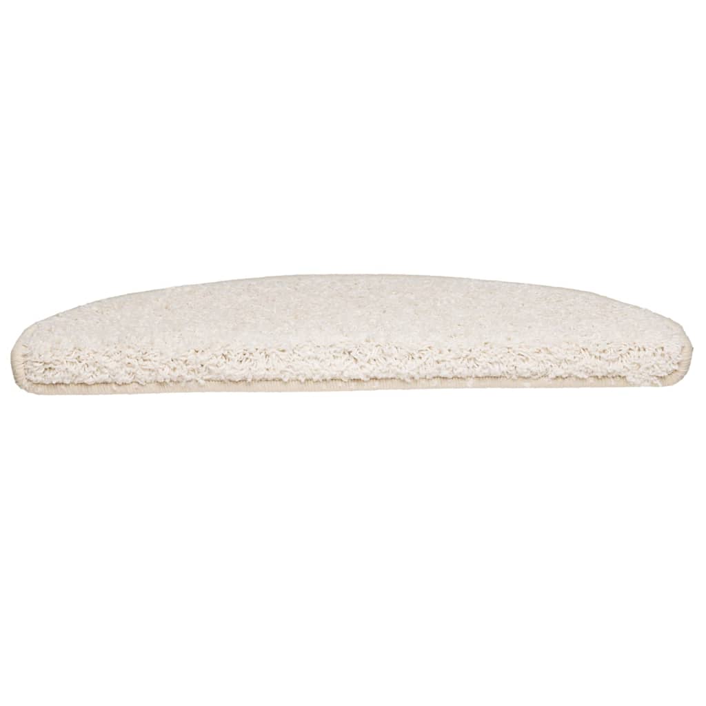 vidaXL Maty na schody 15 szt. 65x21x4 cm Białe półokrągłe duże
