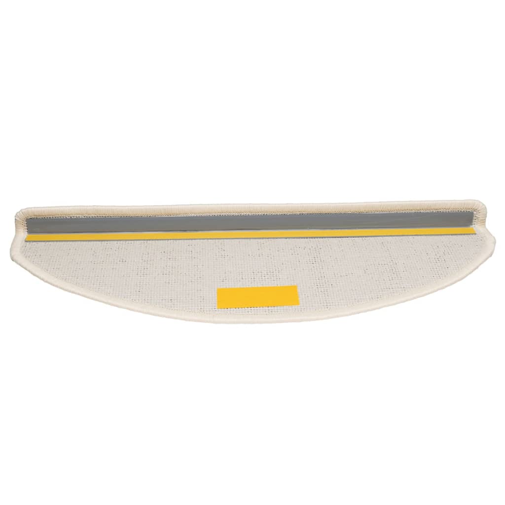 vidaXL Maty na schody 15 szt. 65x21x4 cm Białe półokrągłe duże