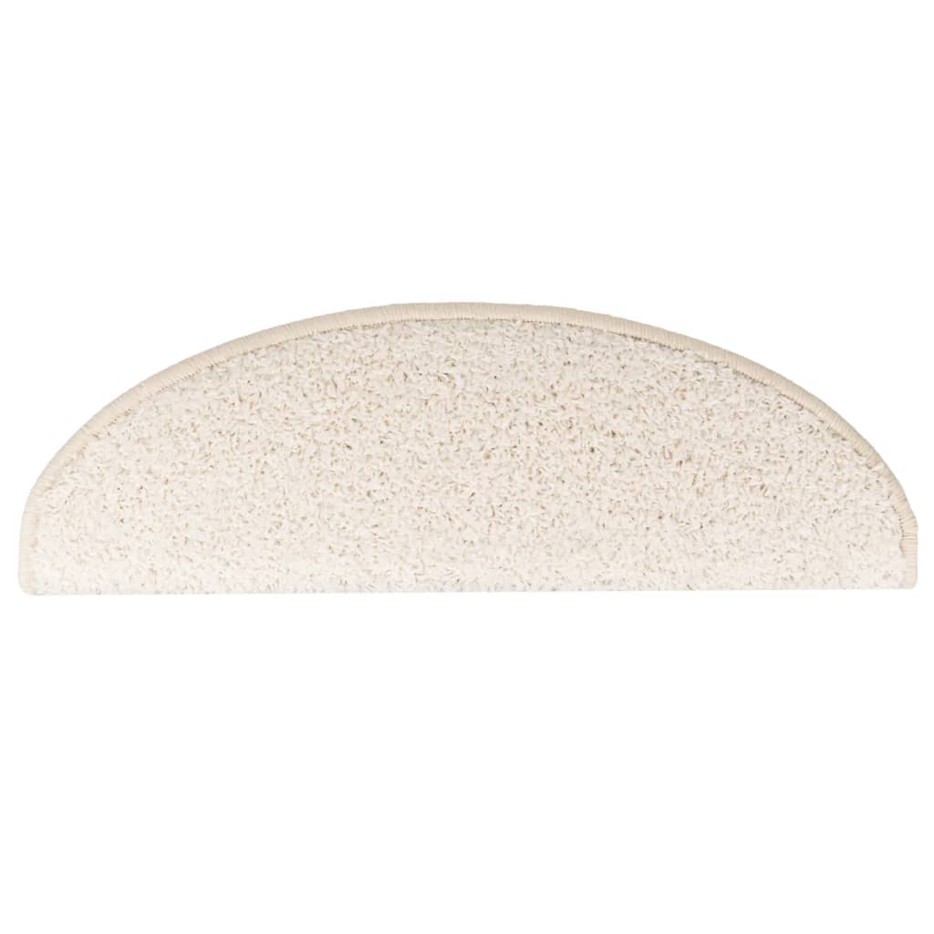vidaXL Maty na schody 15 szt. 65x21x4 cm Białe półokrągłe duże