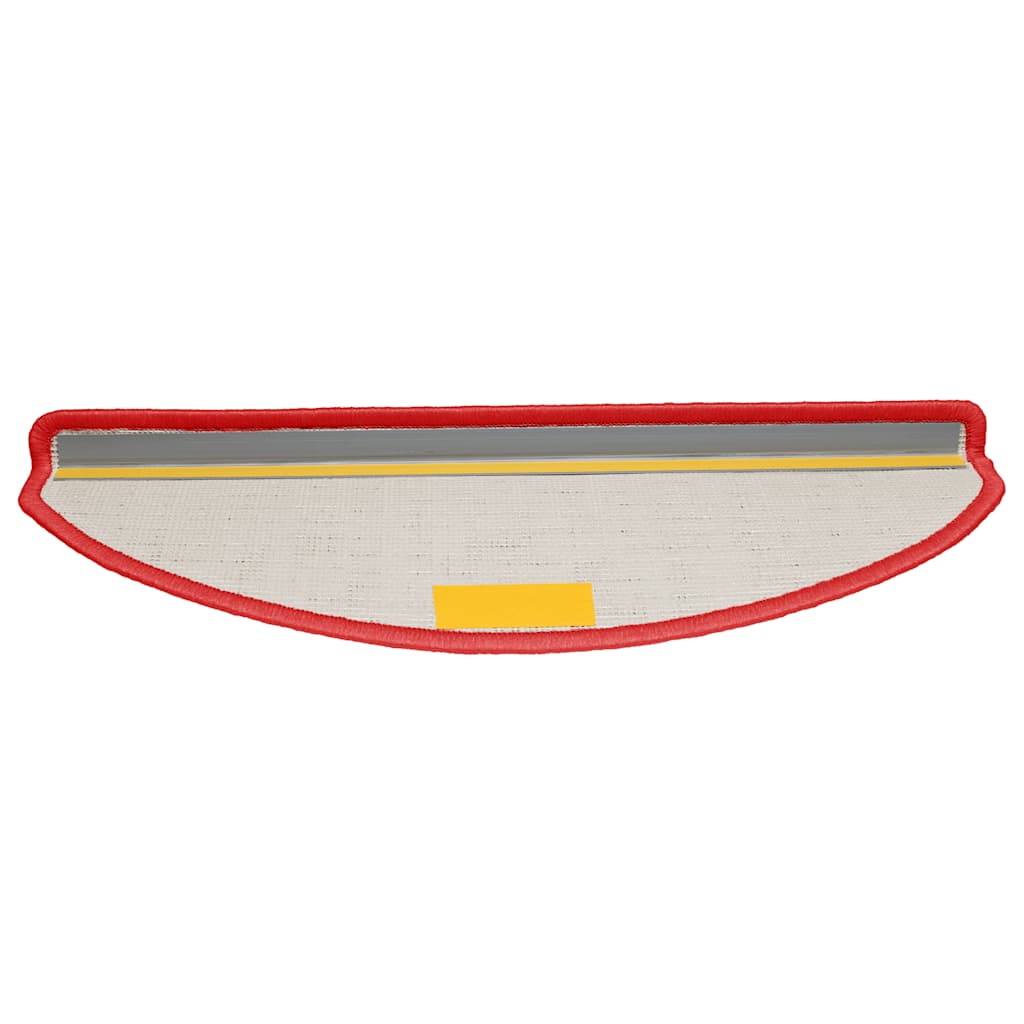 vidaXL Maty na schody 15 szt. 65x21x4 cm Czerwone półokrągłe duże