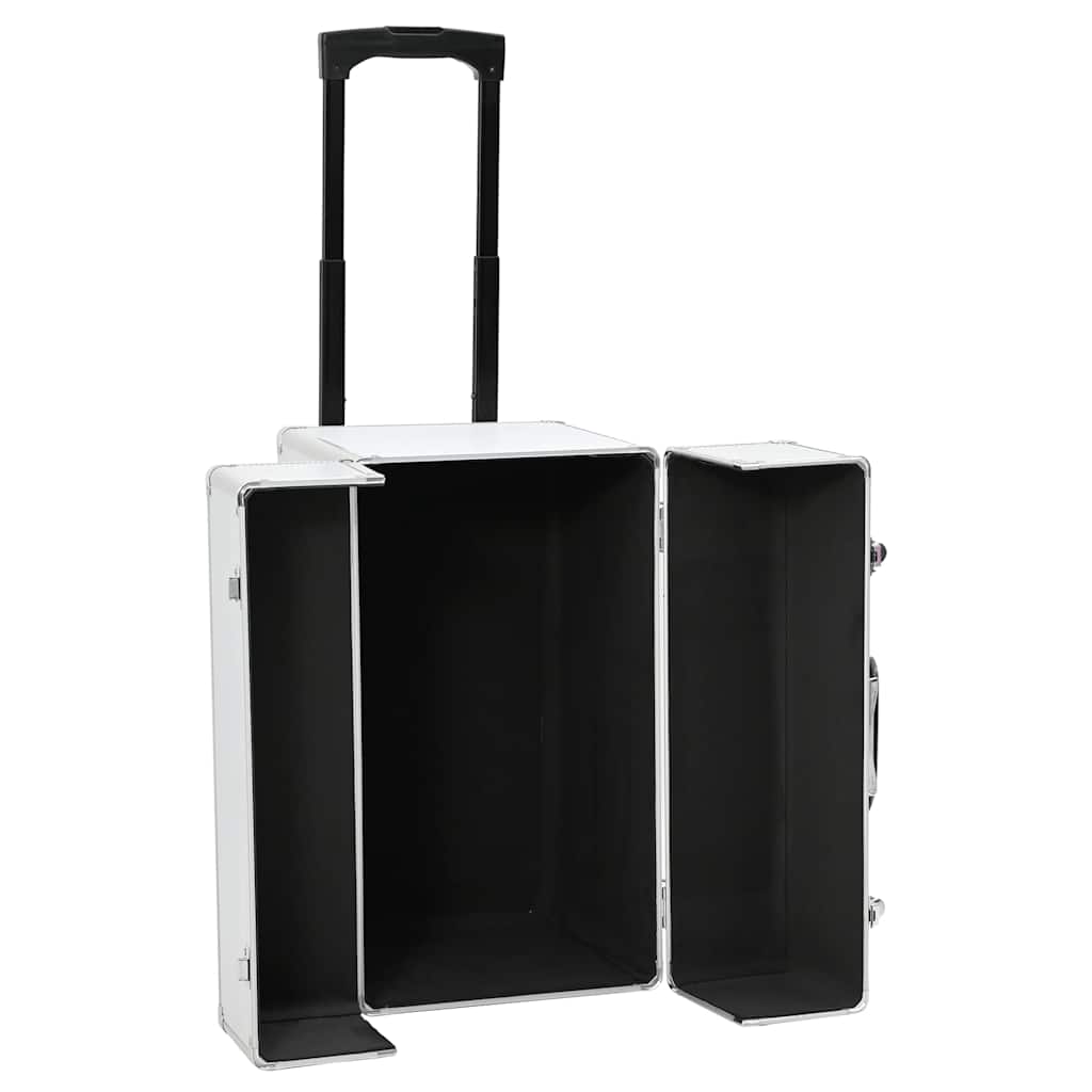 vidaXL Walizka pilotka, 47 x 39 x 27 cm, srebrna, aluminium