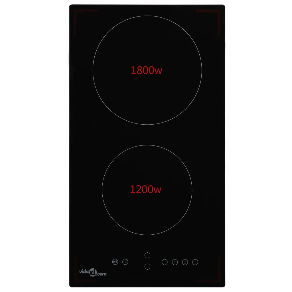 vidaXL Płyta ceramiczna z 2 palnikami, dotykowa, 3000 W