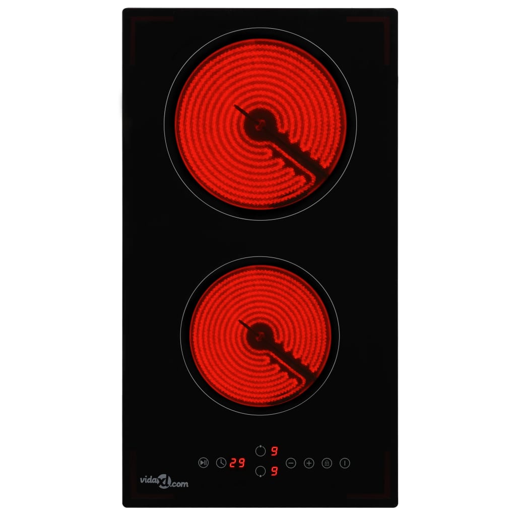 vidaXL Płyta ceramiczna z 2 palnikami, dotykowa, 3000 W