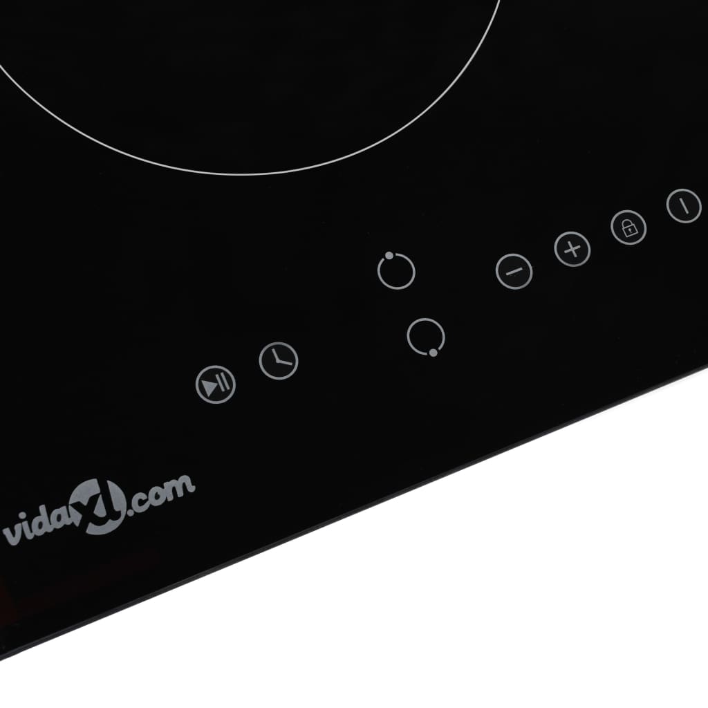 vidaXL Płyta ceramiczna z 2 palnikami, dotykowa, 3000 W
