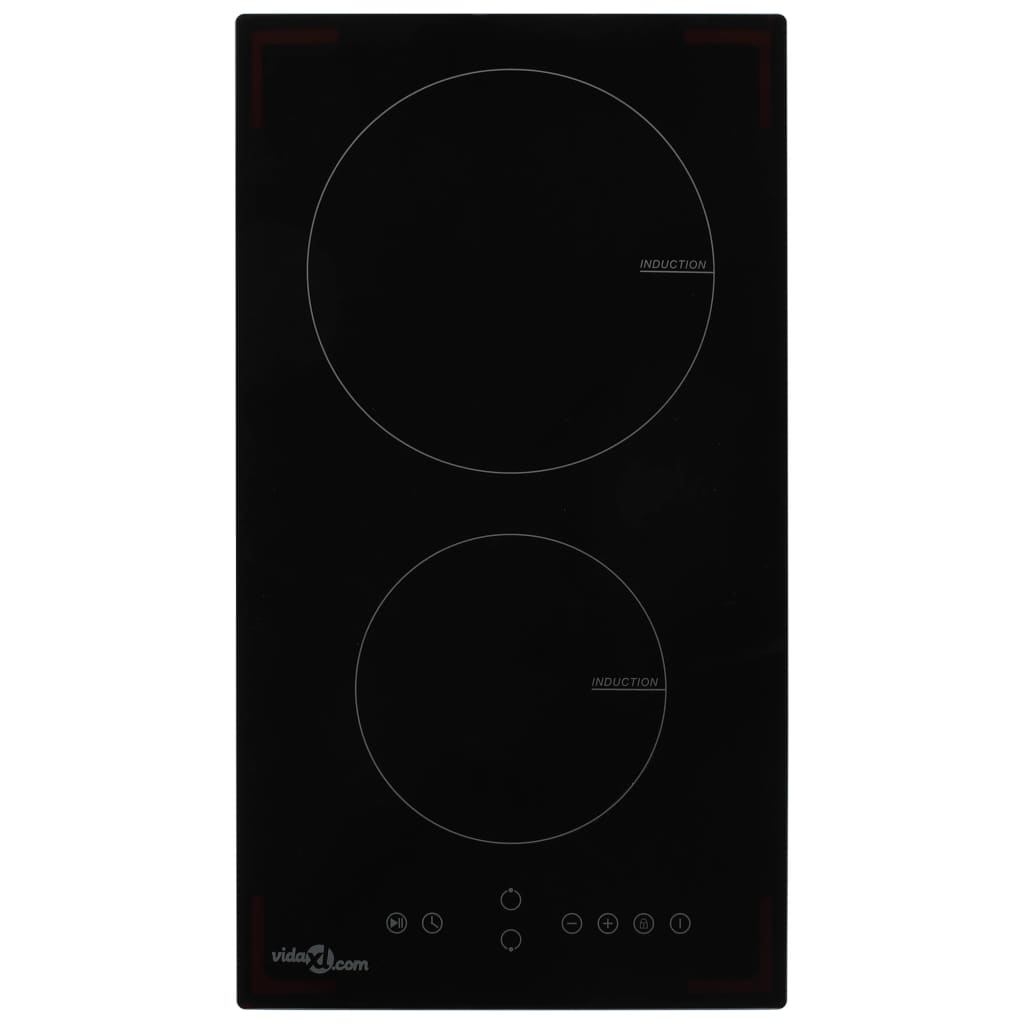 vidaXL Płyta indukcyjna z 2 palnikami, dotykowa, szklana, 3500 W