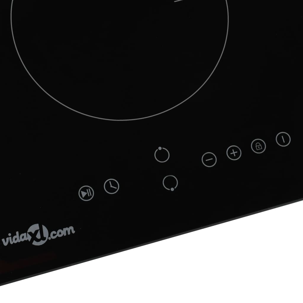 vidaXL Płyta indukcyjna z 2 palnikami, dotykowa, szklana, 3500 W