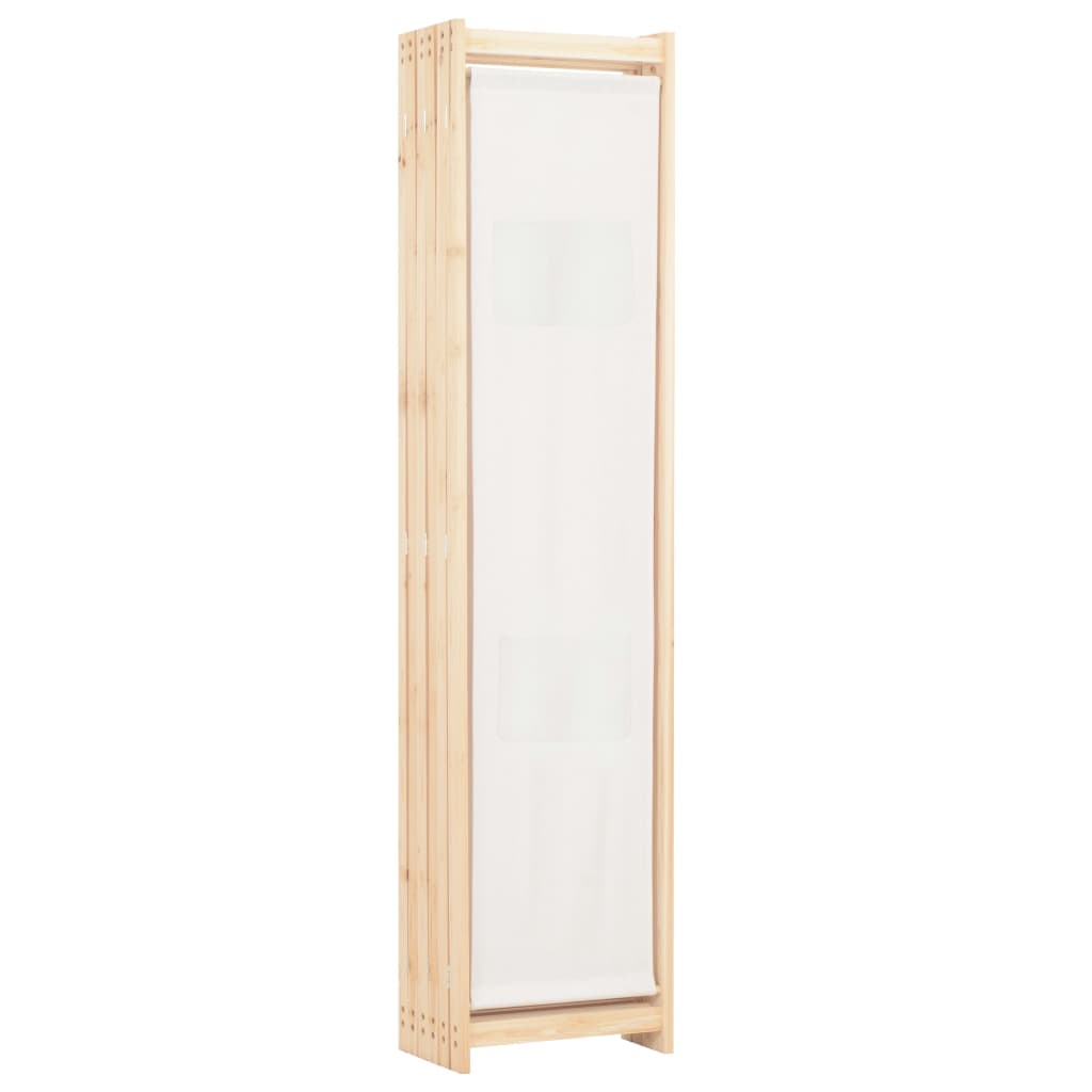 vidaXL Parawan 6-panelowy, kremowy, 240 x 170 x 4 cm, tkanina