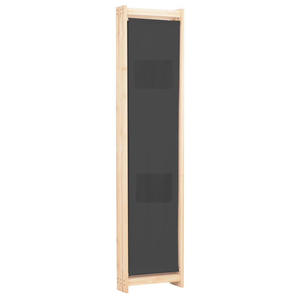 vidaXL Parawan 3-panelowy, szary, 120x170x4 cm, tkanina