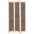 vidaXL Parawan 3-panelowy, brązowy, 120x170x4 cm, tkanina