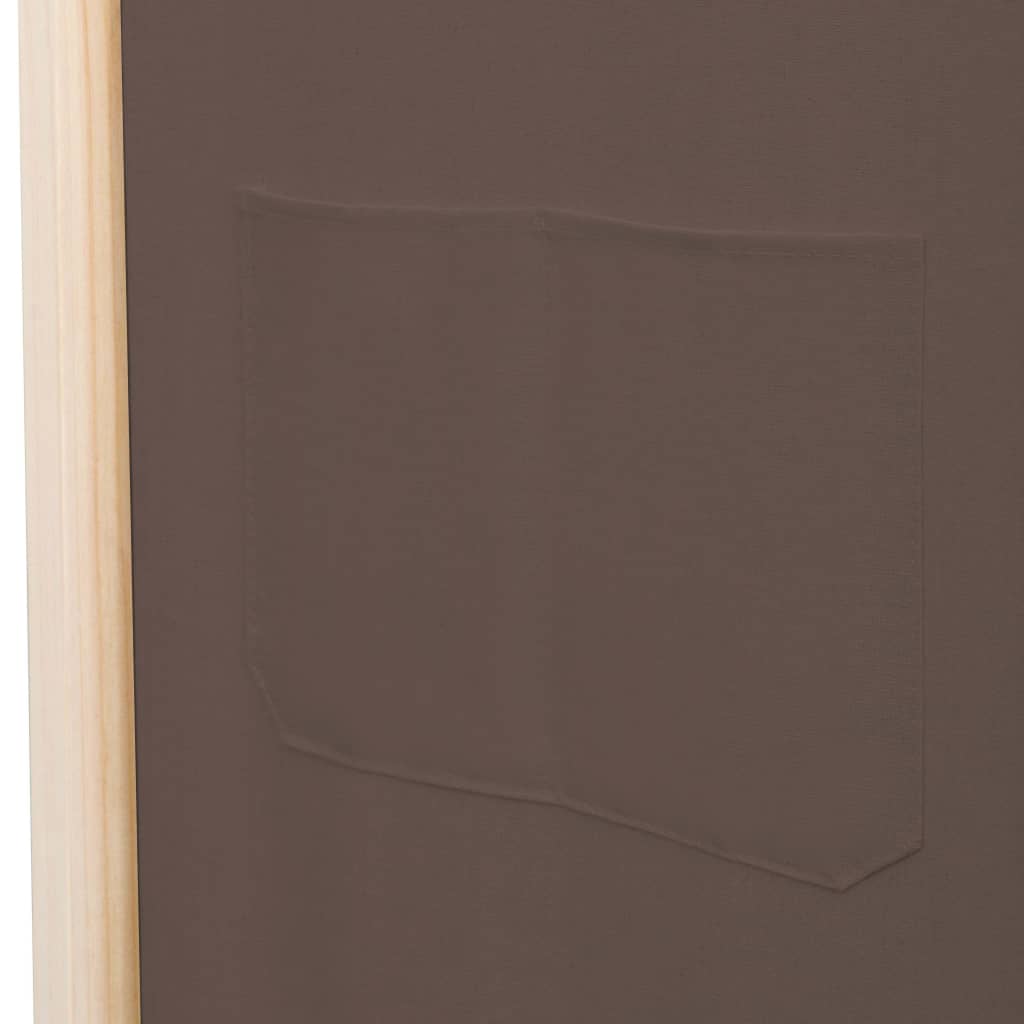 vidaXL Parawan 3-panelowy, brązowy, 120x170x4 cm, tkanina