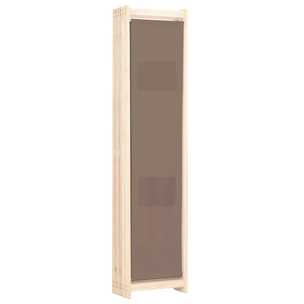 vidaXL Parawan 6-panelowy, brązowy, 240 x 170 x 4 cm, tkanina