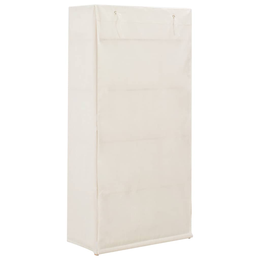 vidaXL Szafa, biała, 79 x 40 x 170 cm, materiałowa