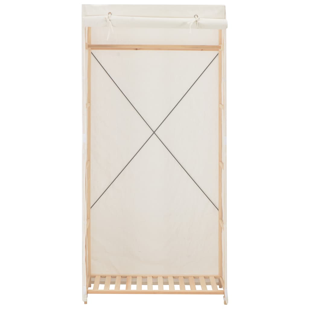 vidaXL Szafa, biała, 79 x 40 x 170 cm, materiałowa
