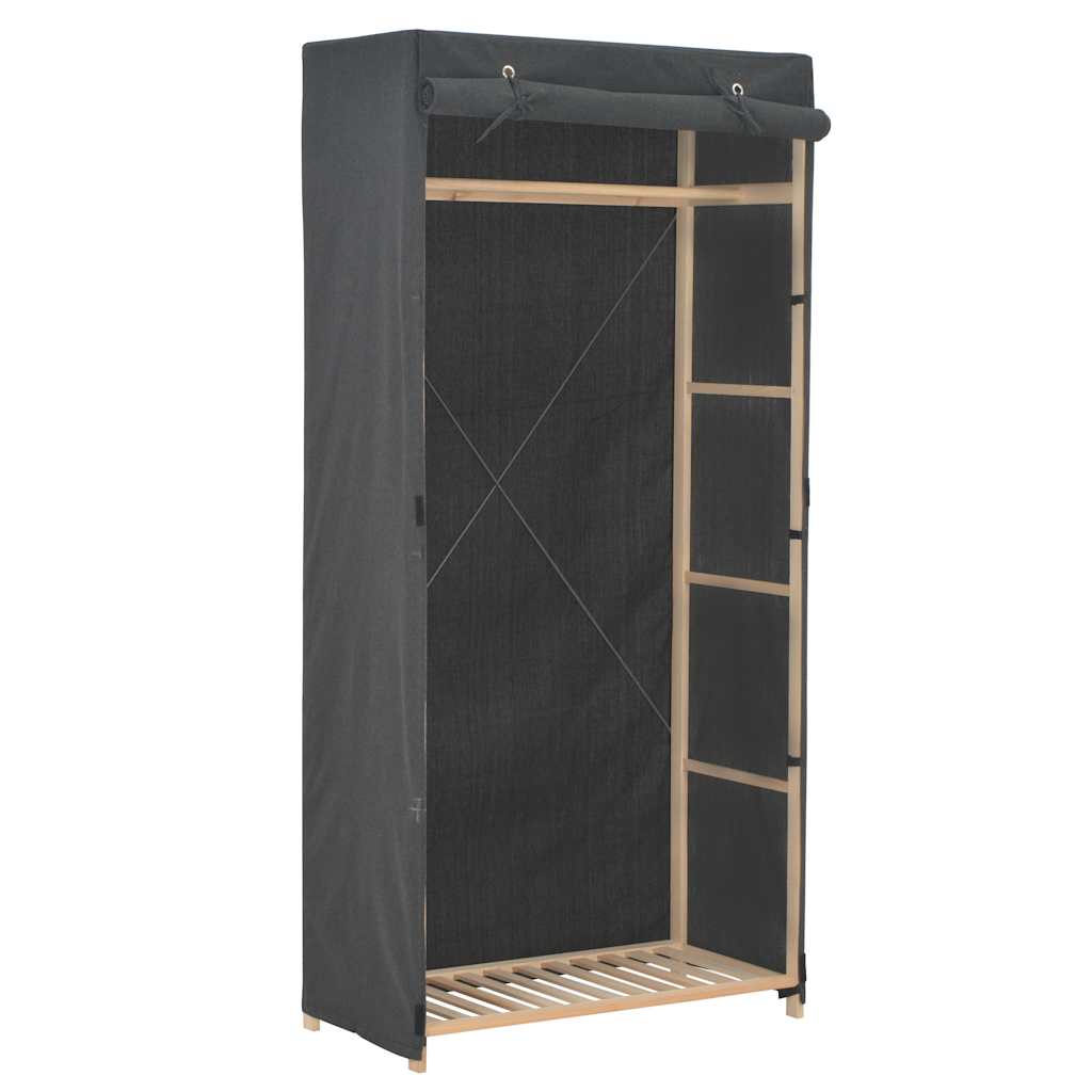 vidaXL Szafa, szara, 79 x 40 x 170 cm, materiałowa