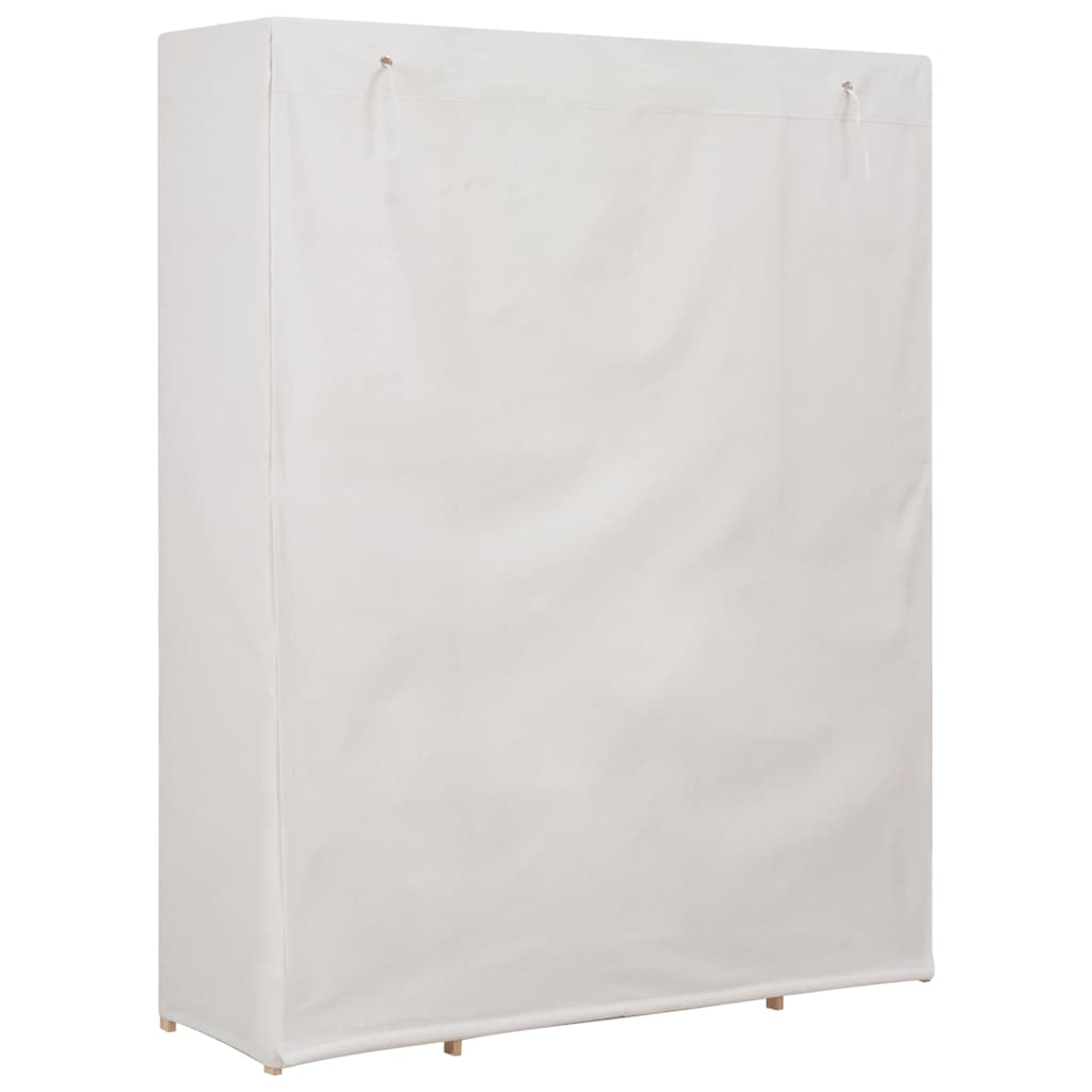 vidaXL Szafa, biała, 135 x 40 x 170 cm, materiałowa
