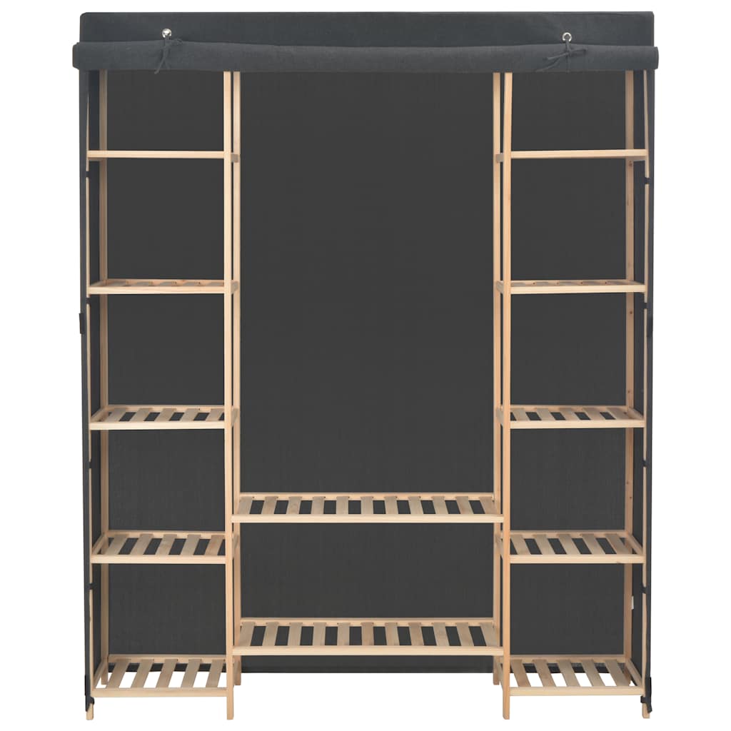 vidaXL Szafa, szara, 135 x 40 x 170 cm, materiałowa