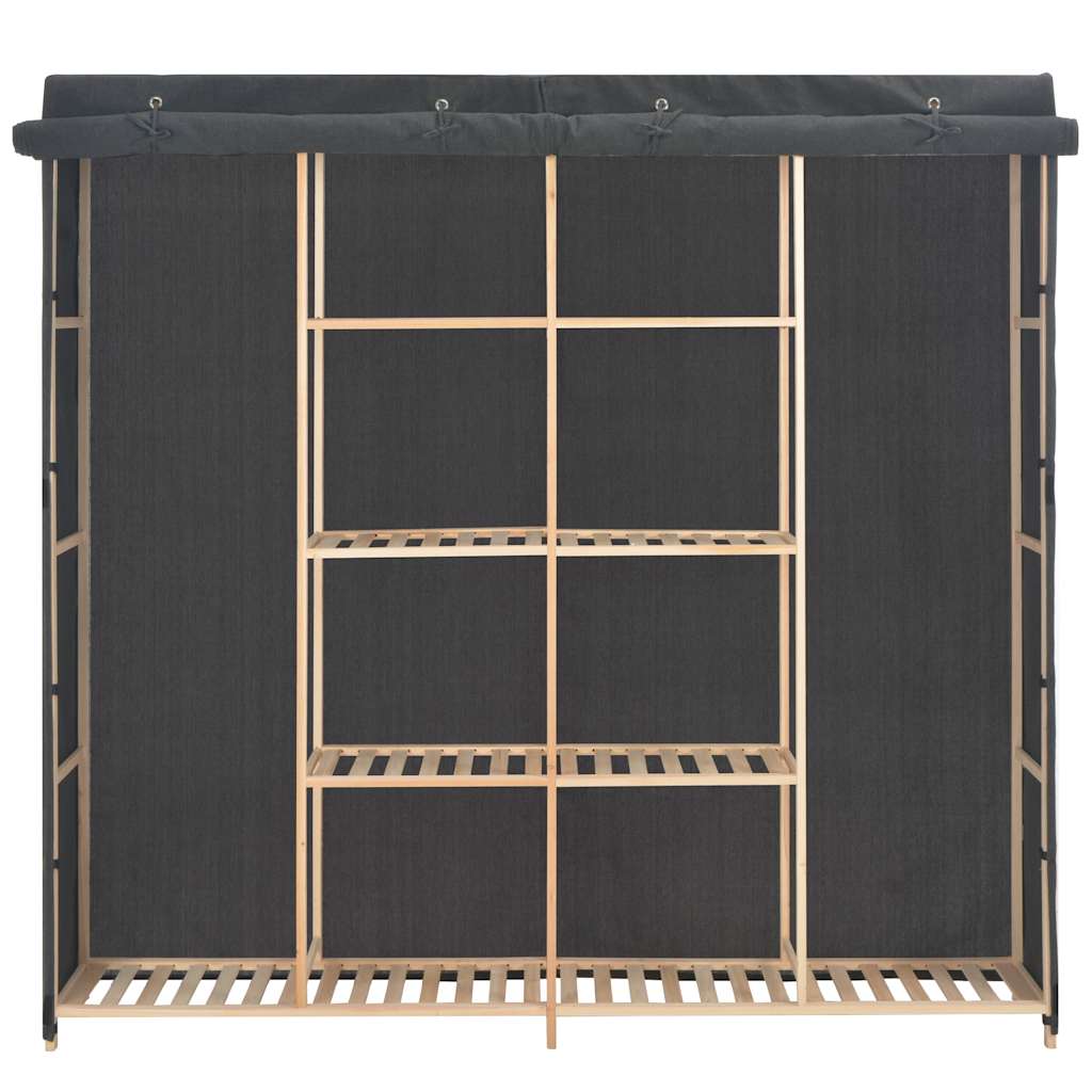 vidaXL Szafa, szara, 173x40x170 cm, materiałowa